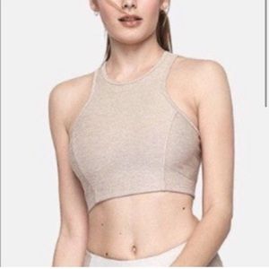 Outdoor Voices Athena Crop Top XS in Light Tan